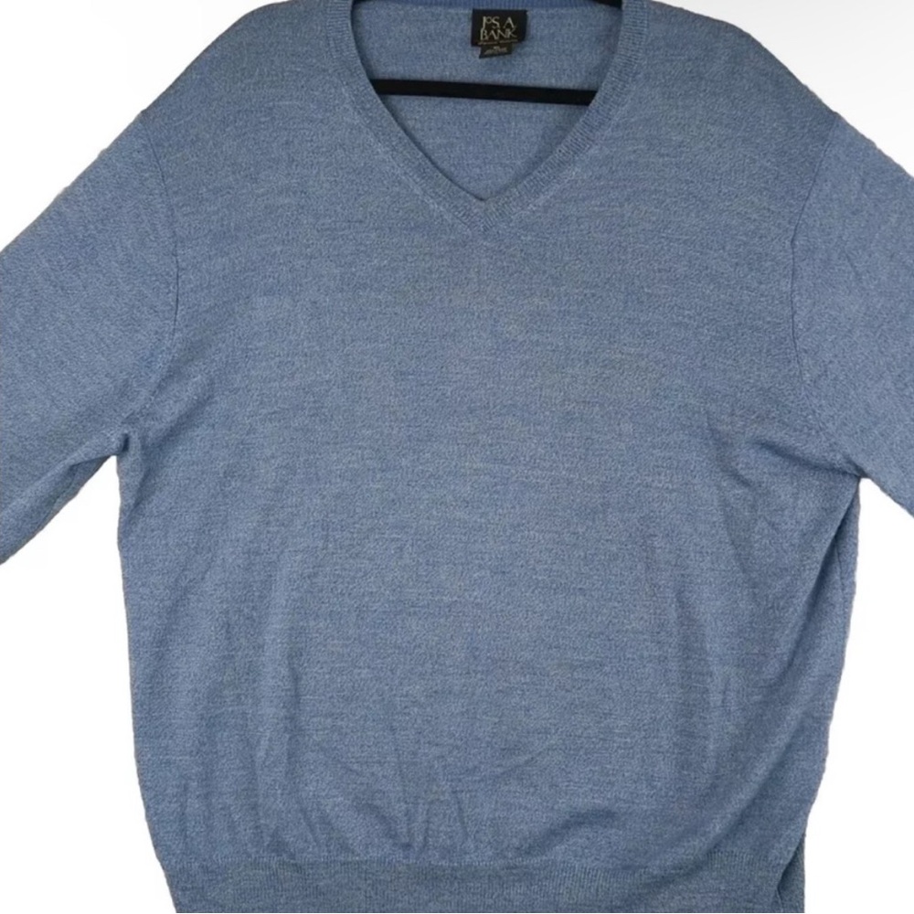 Jos. A. Bank Light Blue V-Neck Sweater